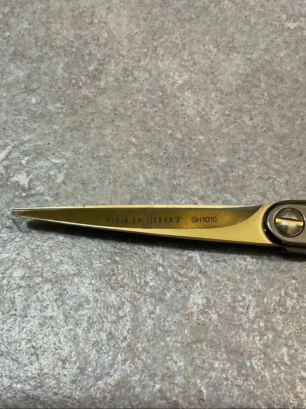 Professional Men’s Haircut Scissors - Gold Blades with Black Handles